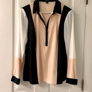 Ann Taylor color block Blouse - size SP